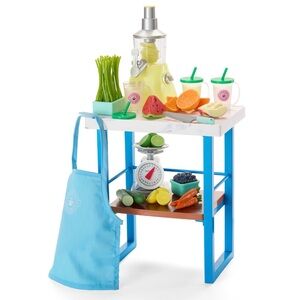 American Girl Truly Me Juice Bar Set with Blue and Red Accents NIB